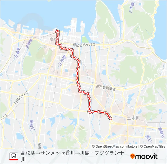 川島線 Bus Line Map