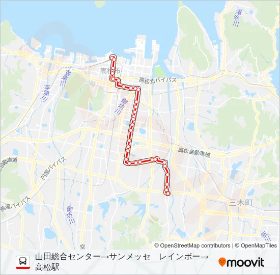 川島線 Bus Line Map
