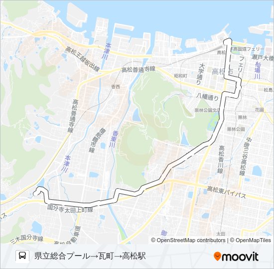 御厩線 バスの路線図