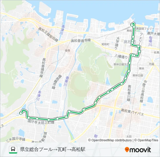 御厩線 Bus Line Map
