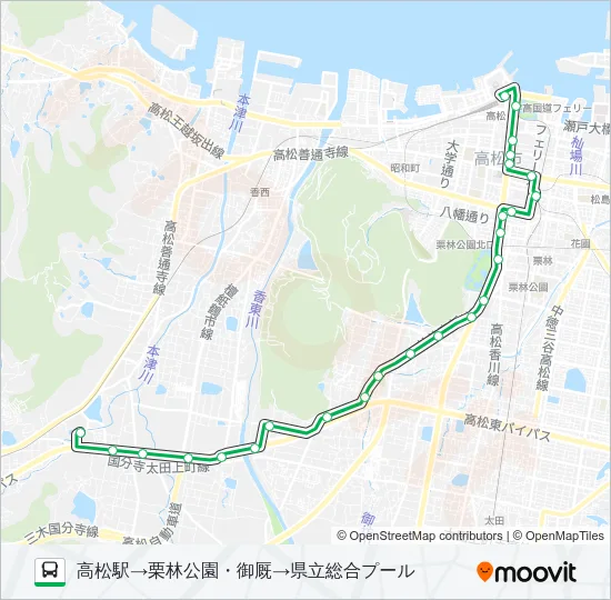 御厩線 Bus Line Map