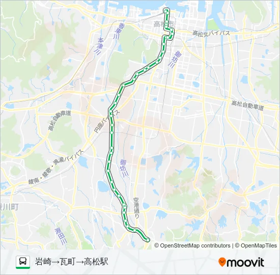 由佐線 バスの路線図