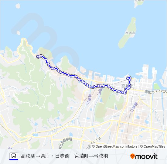 下笠居線 バスの路線図