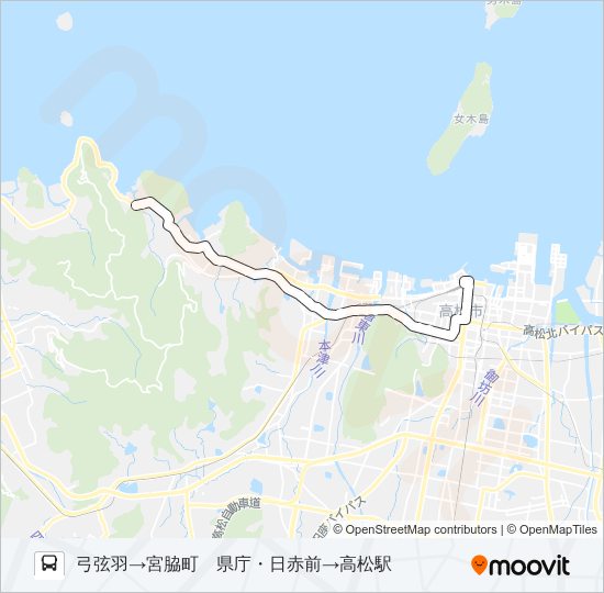 下笠居線 bus Line Map