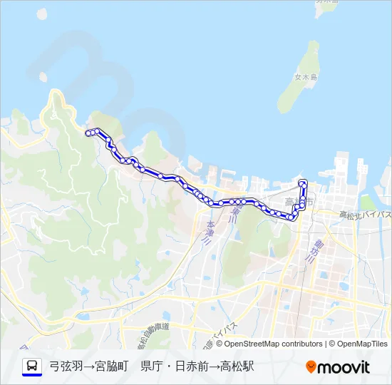 下笠居線 Bus Line Map