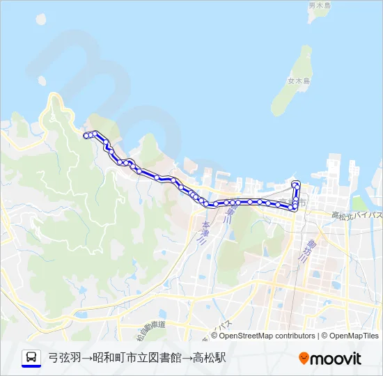 下笠居線 バスの路線図