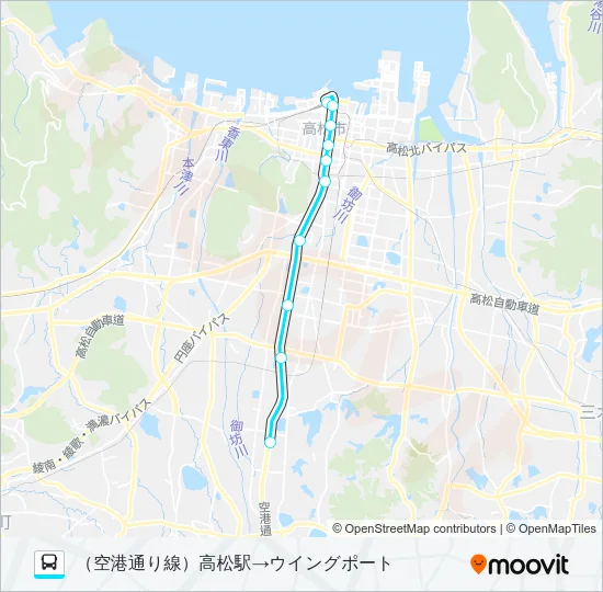 通勤特急バス Bus Line Map