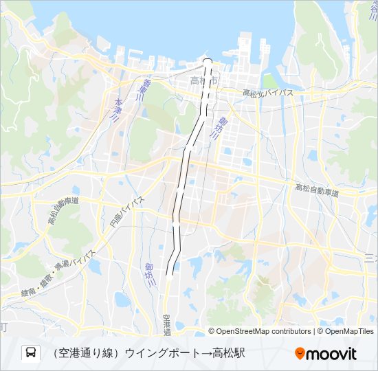 通勤特急バス バスの路線図