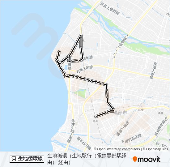 生地循環線 バスの路線図
