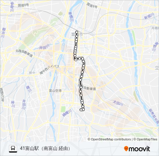 （若竹町）辰尾・笹津線 Bus Line Map