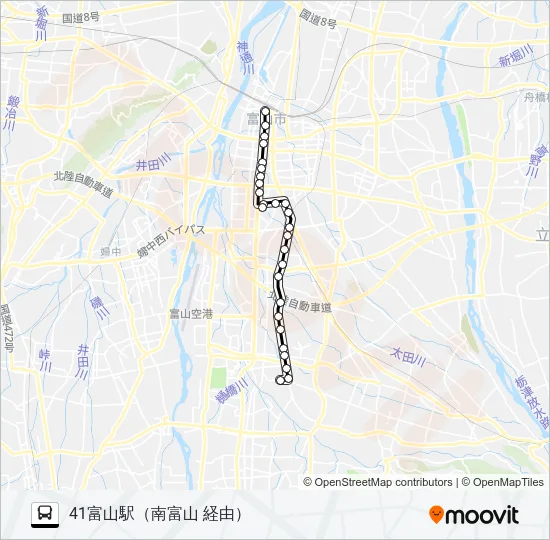 （若竹町）辰尾・笹津線 Bus Line Map