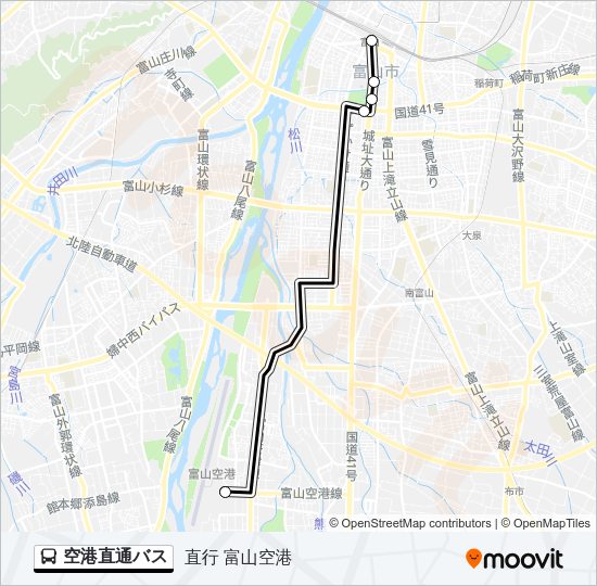 空港直通バス Bus Line Map