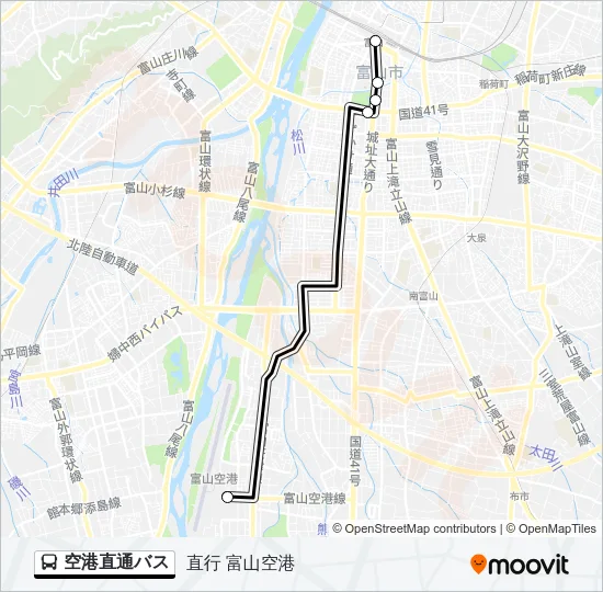 空港直通バス Bus Line Map