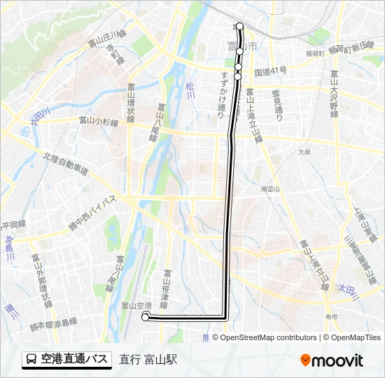 空港直通バス Bus Line Map