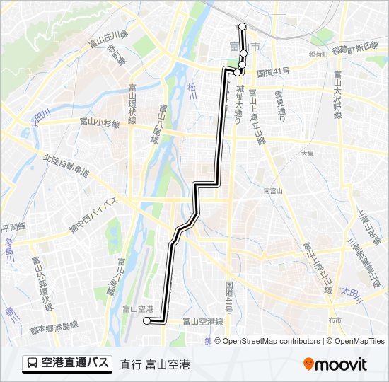 空港直通バス bus Line Map