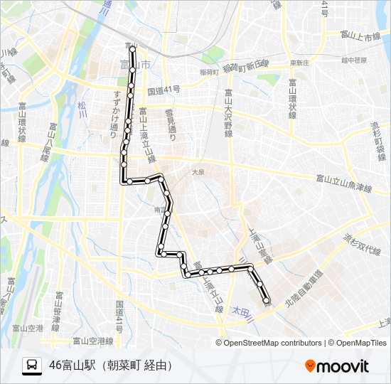 興人・国立高専線 Bus Line Map