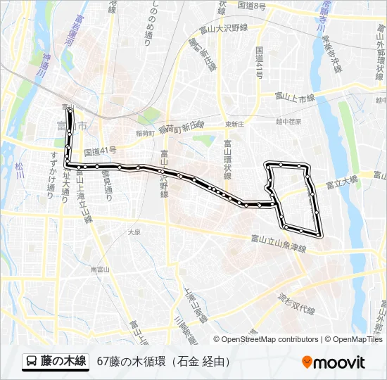藤の木線 Bus Line Map