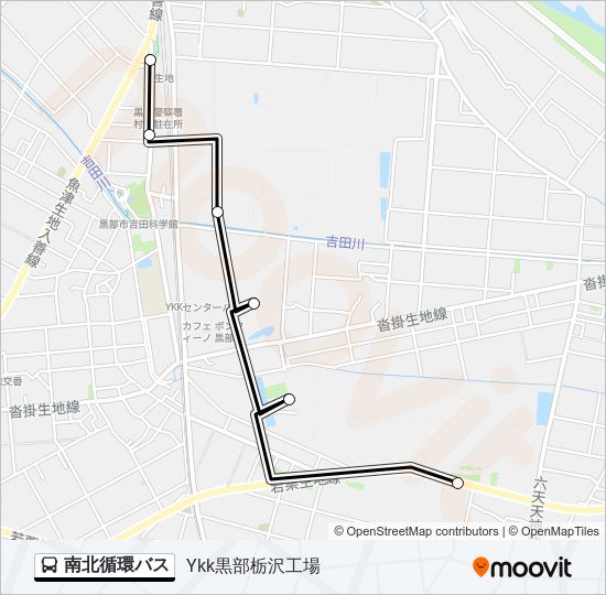 南北循環バス バスの路線図