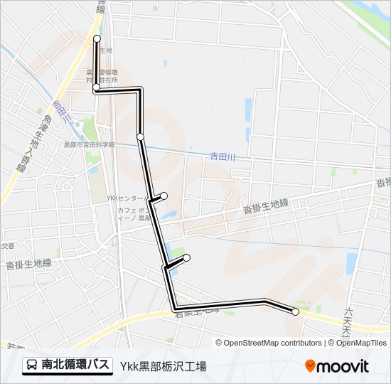 南北循環バス bus Line Map