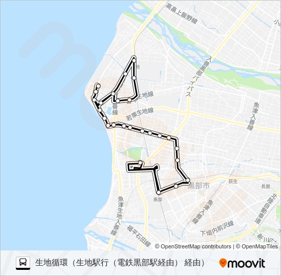 01　生地循環線 bus Line Map