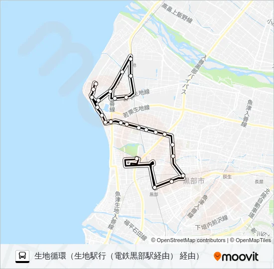 01　生地循環線 Bus Line Map