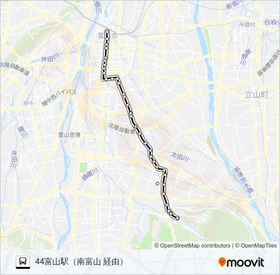 福沢・国際大学・月岡西緑町線 Bus Line Map