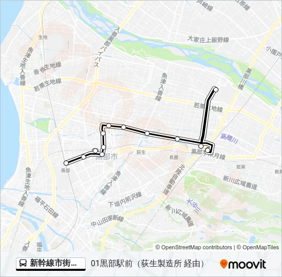 新幹線市街地線 Bus Line Map