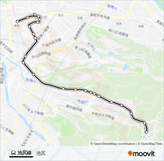 池尻線 バスの路線図