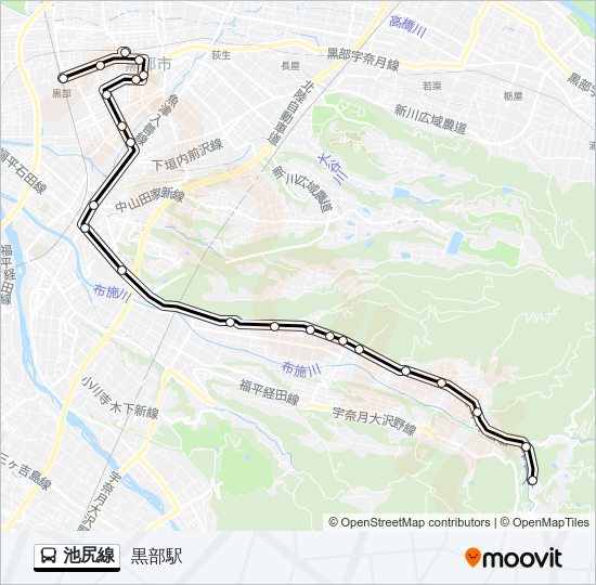 池尻線 バスの路線図