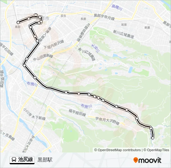 池尻線 バスの路線図