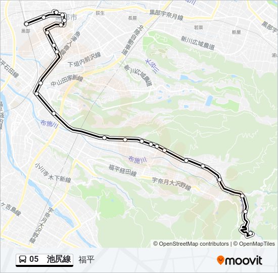 05　池尻線 Bus Line Map
