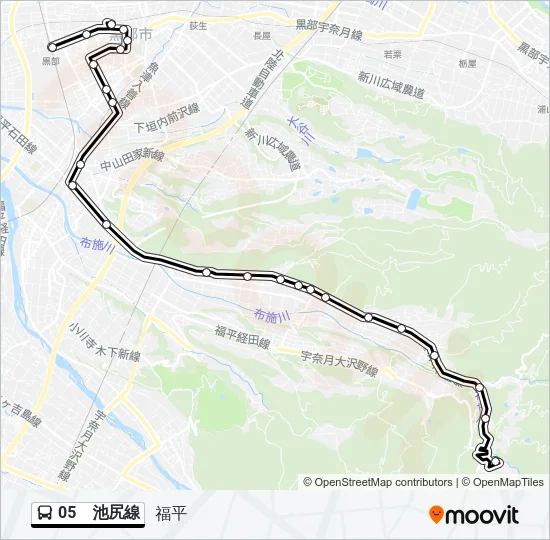 05　池尻線 バスの路線図
