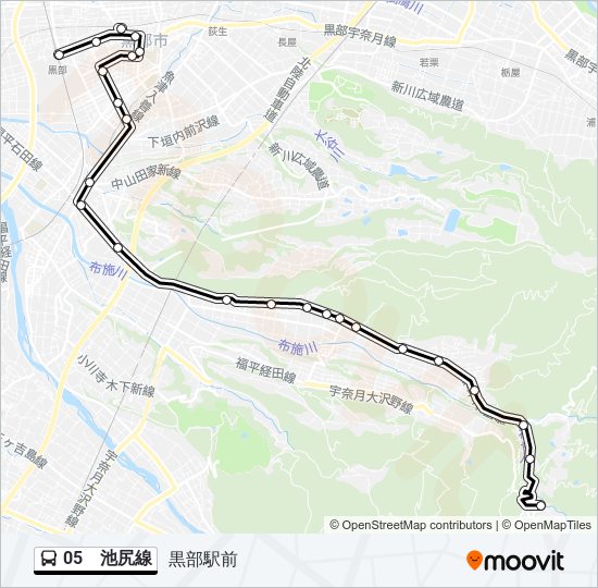 05　池尻線 bus Line Map
