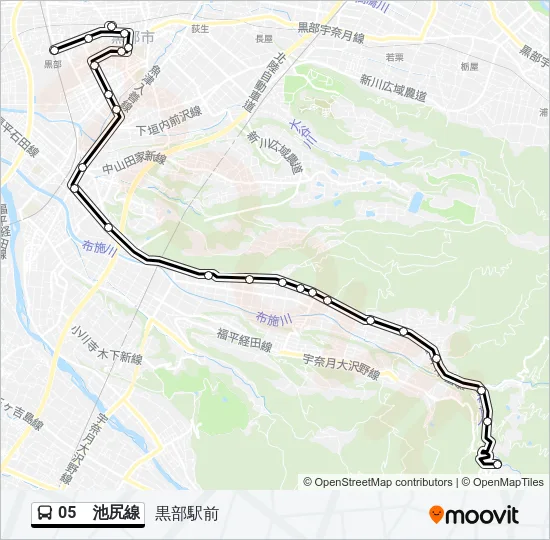 05　池尻線 Bus Line Map