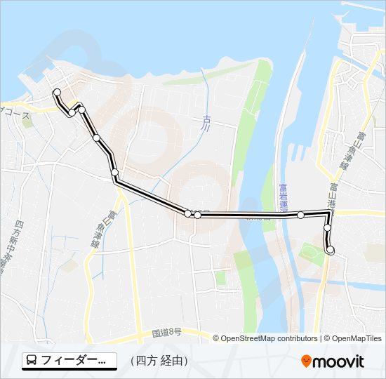 フィーダー四方 Bus Line Map
