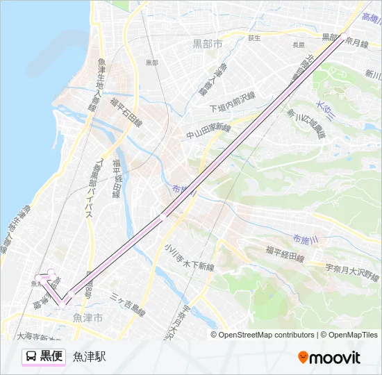 黒便 バスの路線図