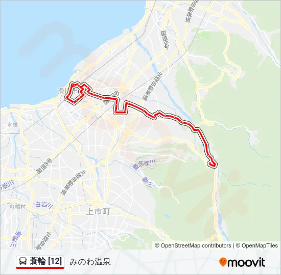 蓑輪 [12] バスの路線図