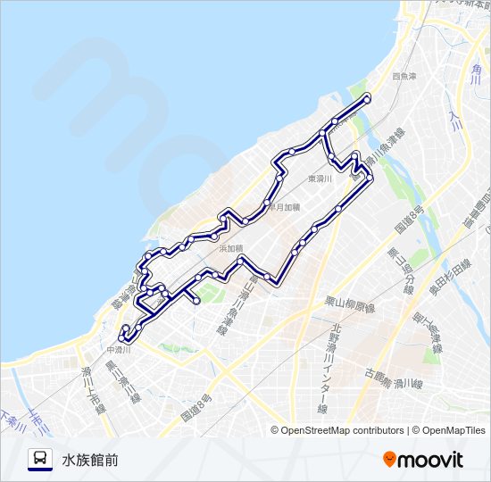 北部循環 [71] bus Line Map