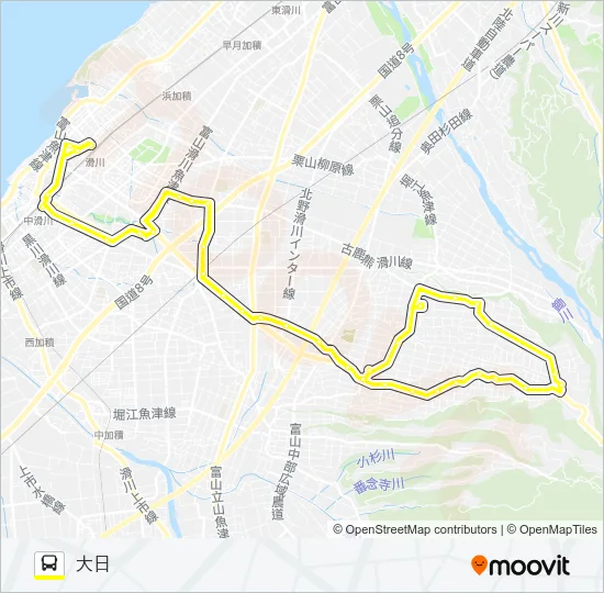 大日室山 [22] Bus Line Map