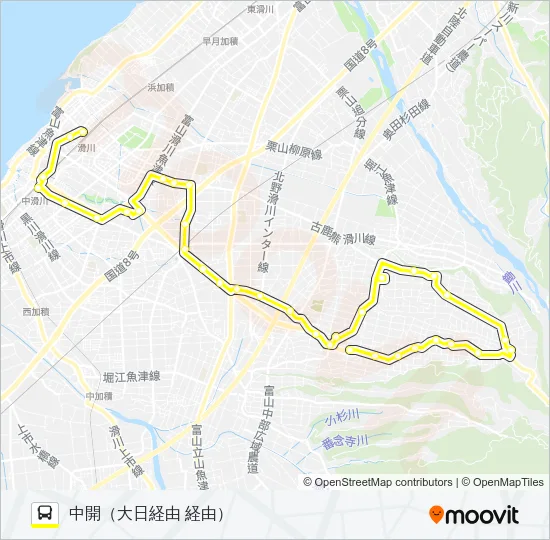 大日室山 [23] Bus Line Map