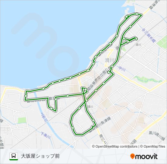 市街地循環 [51] バスの路線図