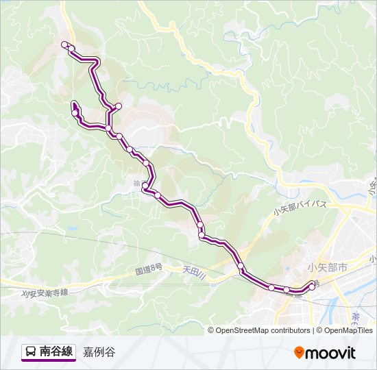南谷線 Bus Line Map