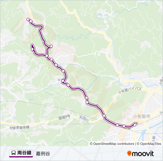 南谷線 bus Line Map
