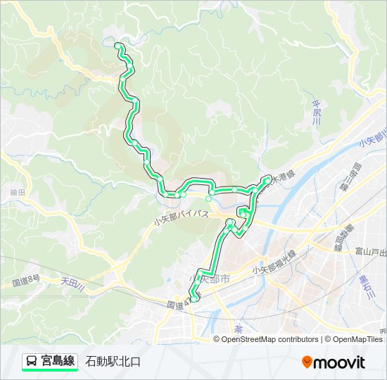 宮島線 バスの路線図