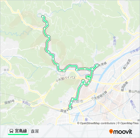 宮島線 Bus Line Map