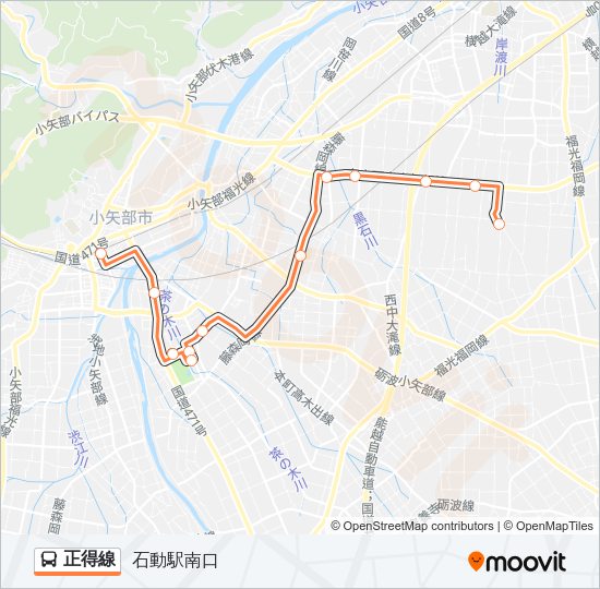 正得線 バスの路線図