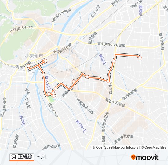 正得線 バスの路線図