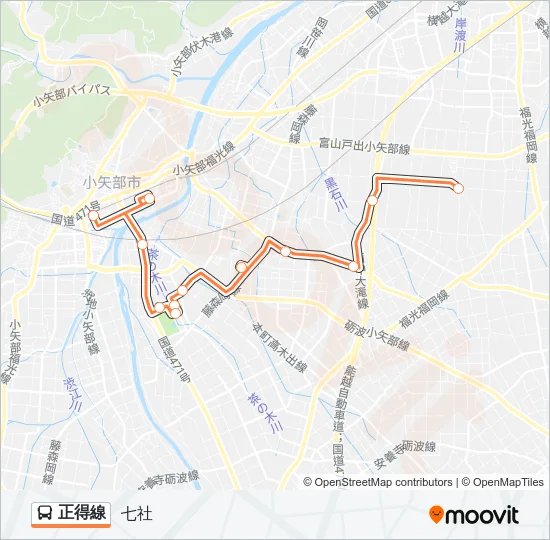 正得線 バスの路線図