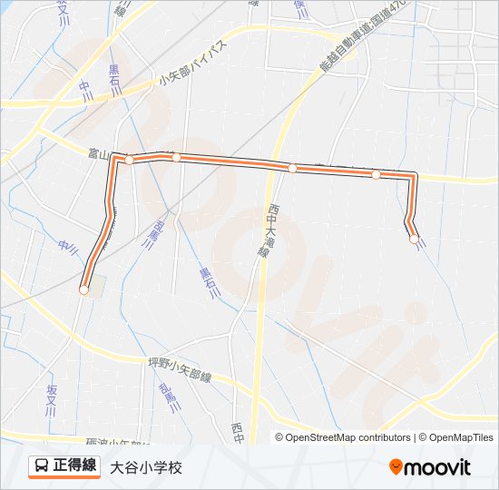 正得線 バスの路線図