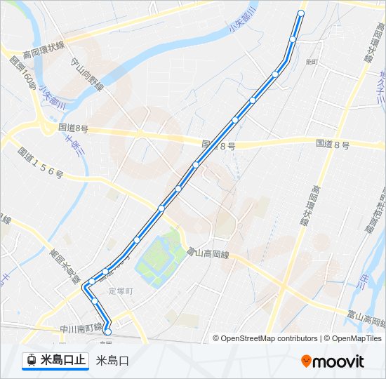 米島口止 Light Rail Line Map